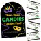 Big Dot of Happiness Colorful Mardi Gras Mask - How Many Candies Masquerade Party Game - 1 Stand and 40 Cards - Candy Guessing Game